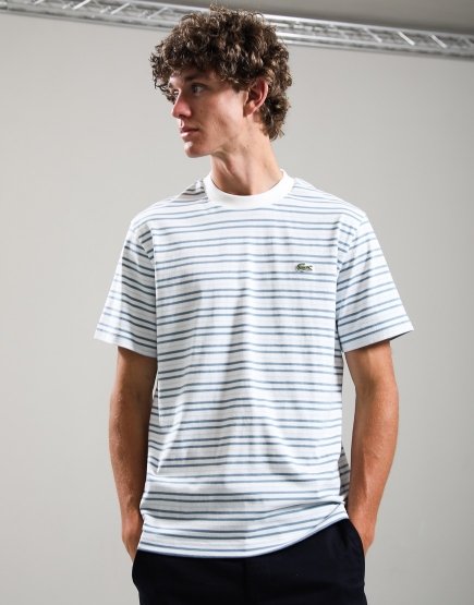 Lacoste Stripe T-Shirt Aral/Flour
