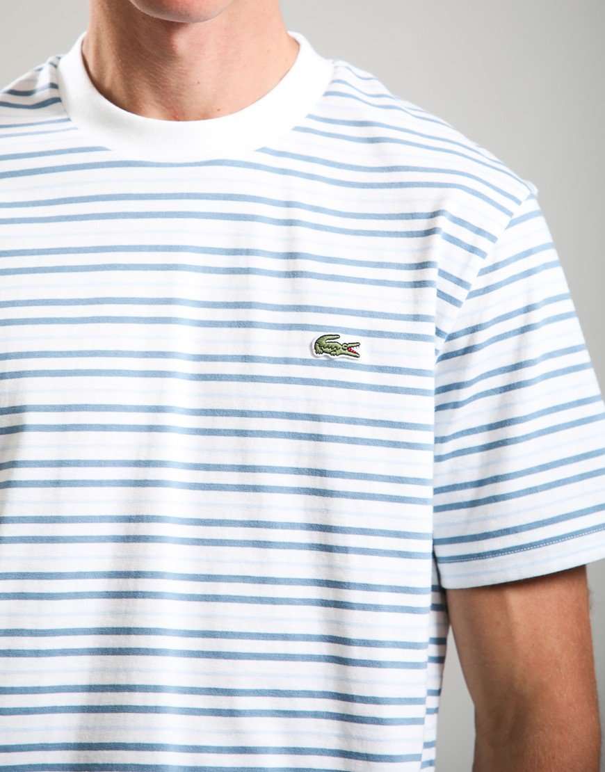 Lacoste Stripe T-Shirt Aral/Flour