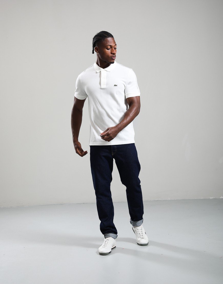 Lacoste Ultra Dry Branded Stripe Polo Shirt Flour