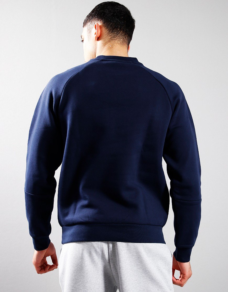 Lacoste Branded Bands Crew Neck Sweat Navy - Terraces Menswear