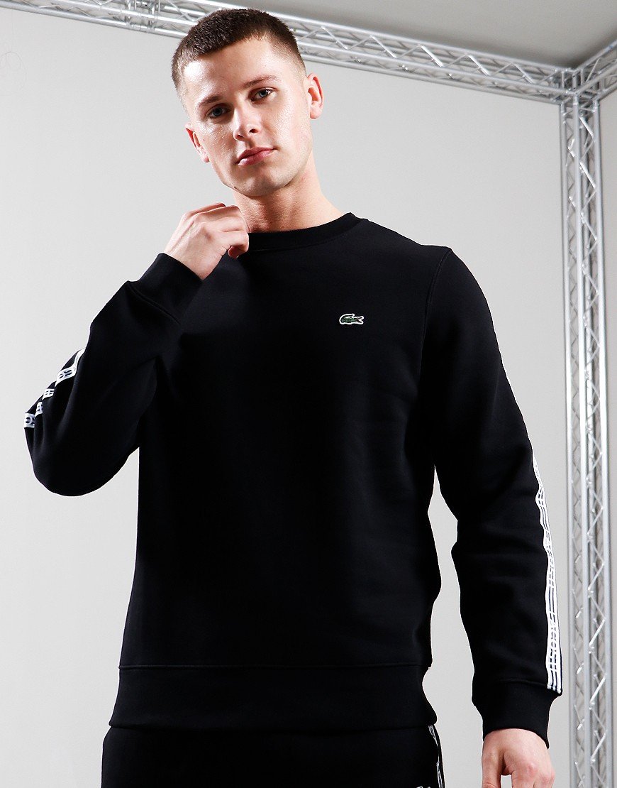 Lacoste Taped Crew Sweat Black