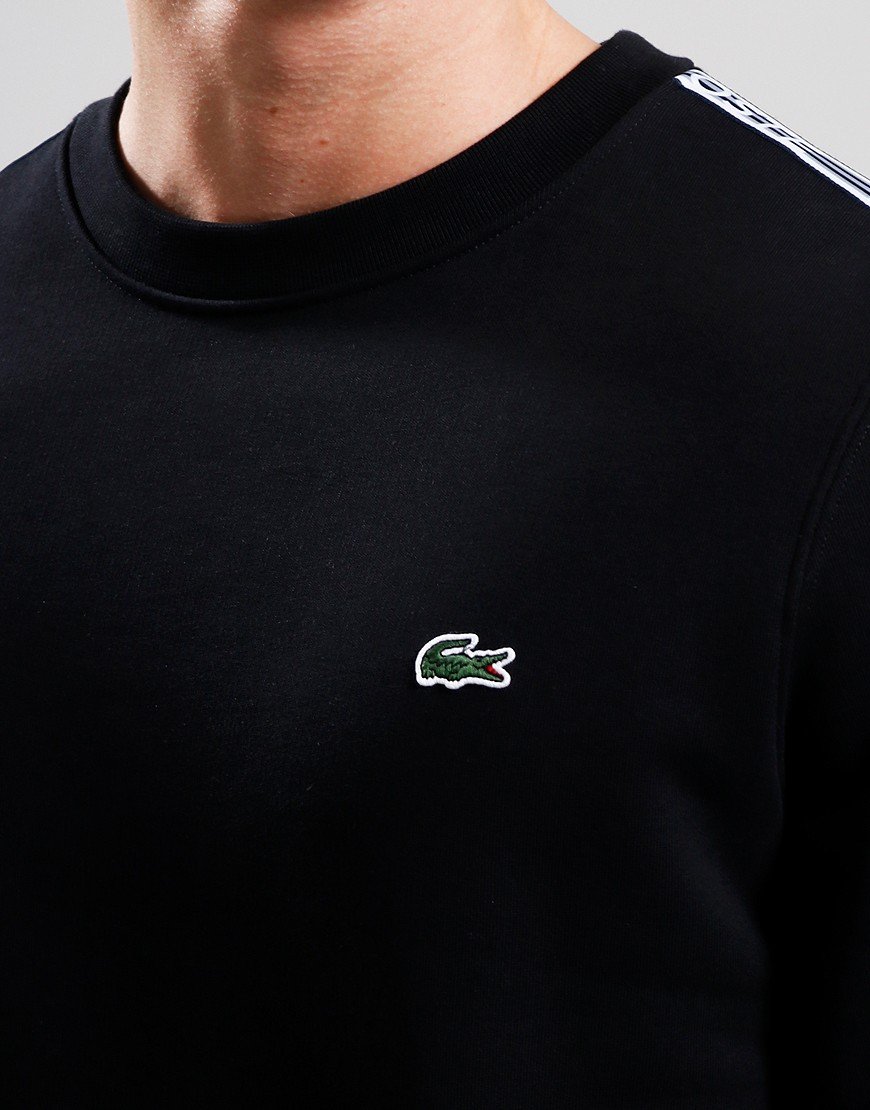 Lacoste Taped Crew Sweat Black