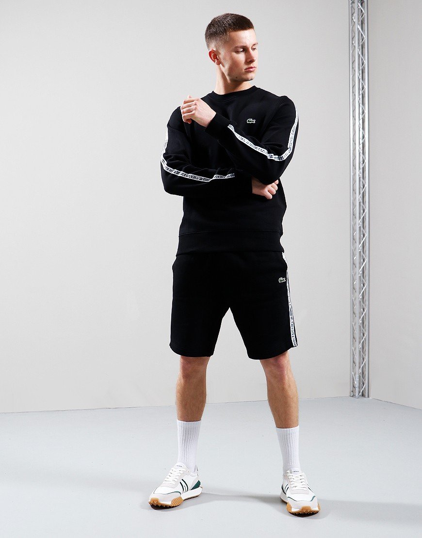 Lacoste Taped Crew Sweat Black