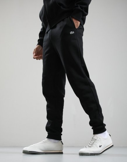 Lacoste Tapered Fit Fleece Joggers Black