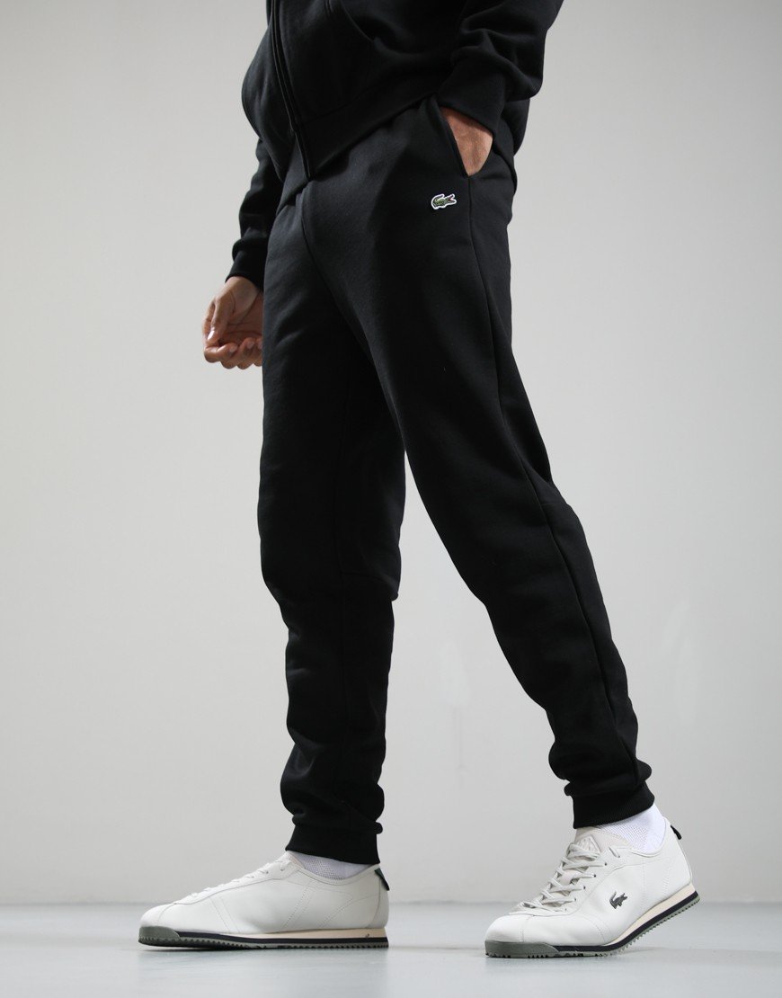 Lacoste Tapered Fit Fleece Joggers Black