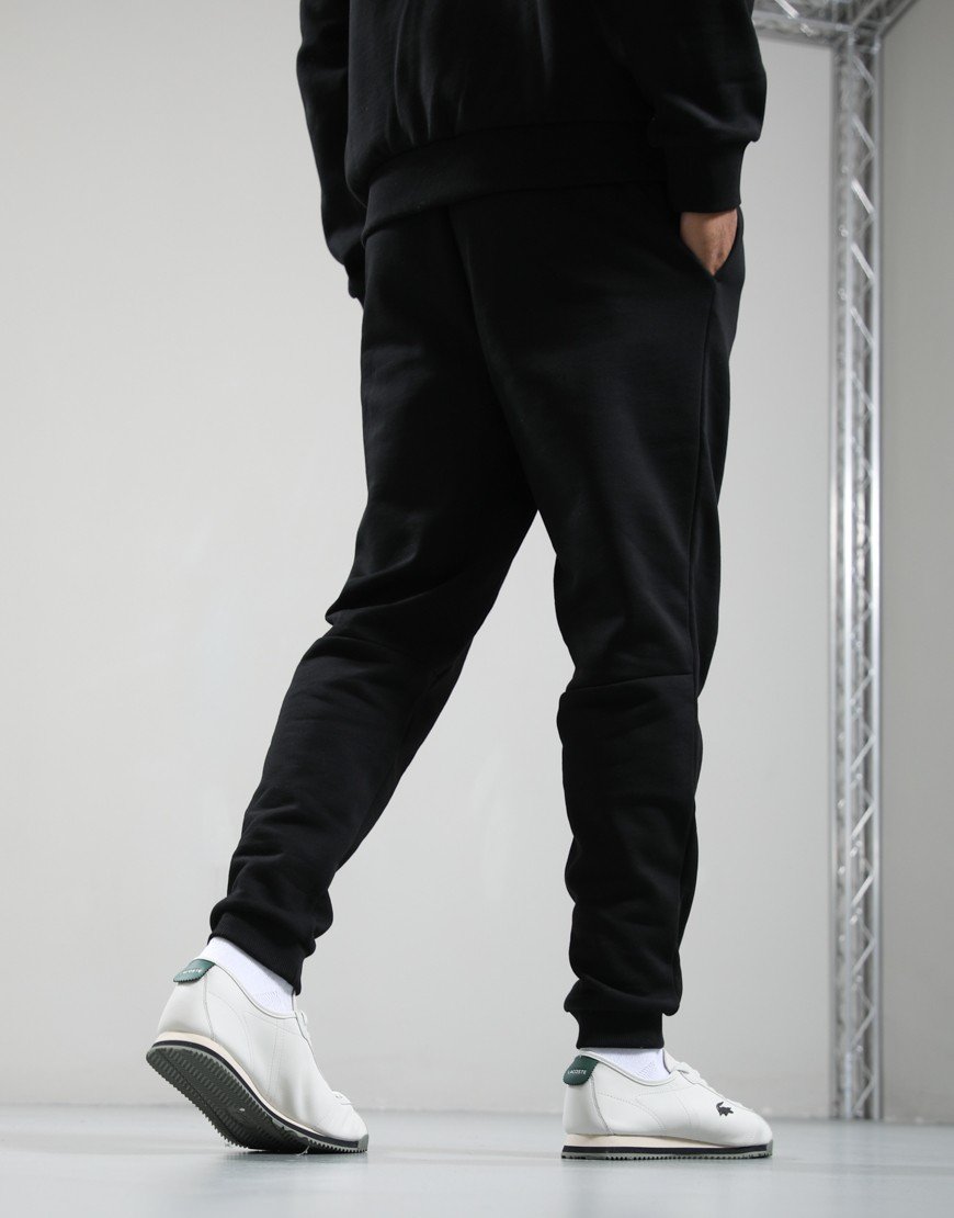 Lacoste Tapered Fit Fleece Joggers Black
