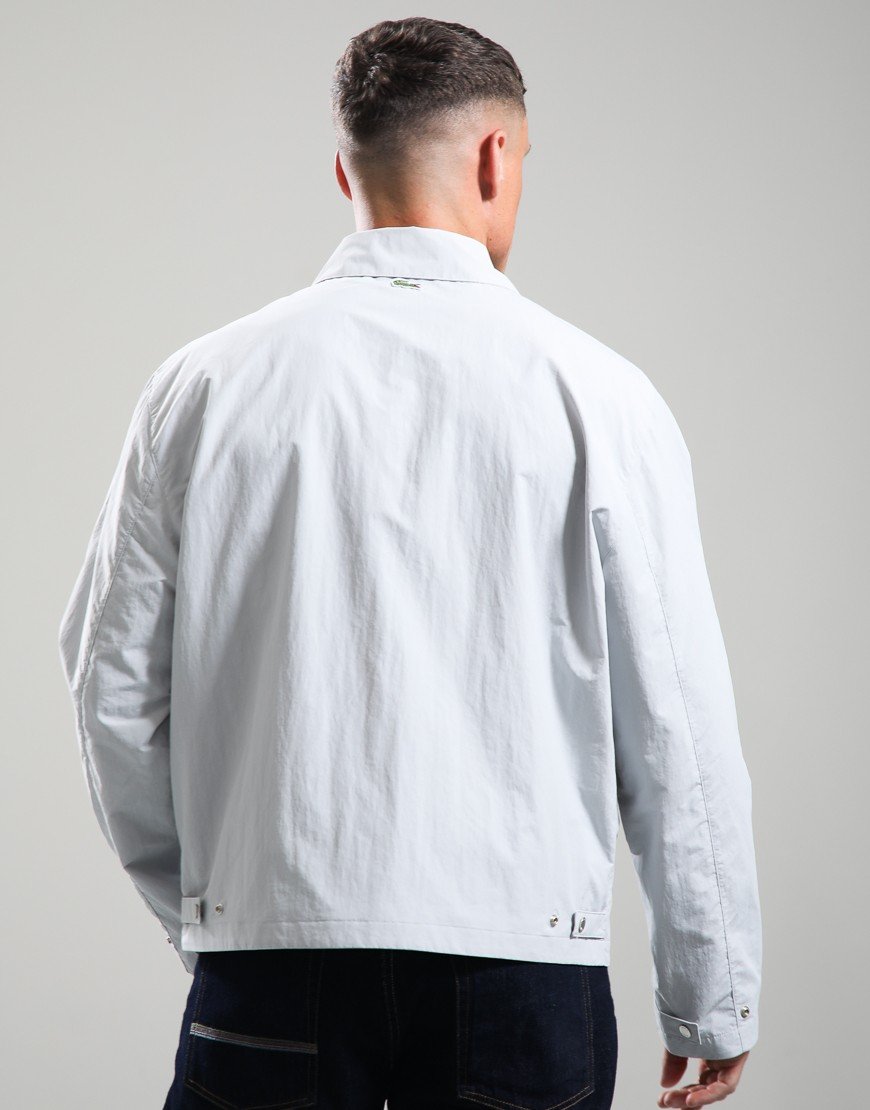 Lacoste Water-Repellent Textured Taffeta Jacket Grey