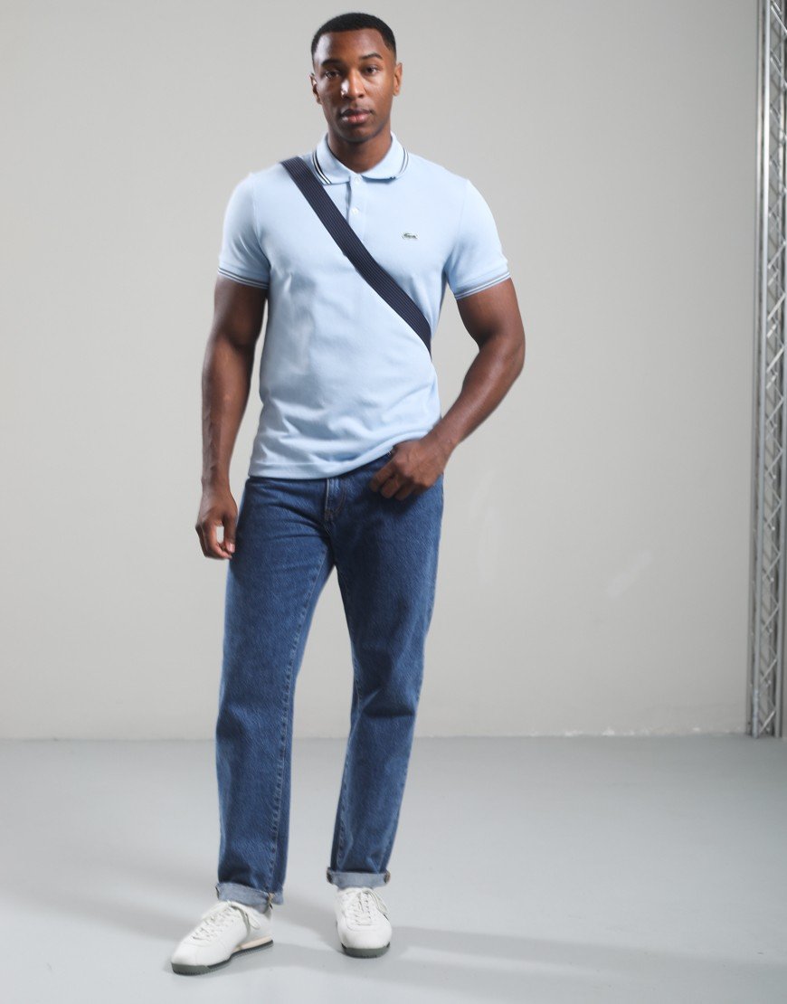 Lacoste Tipped Polo Shirt Chambray