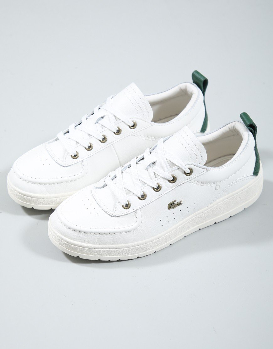 Lacoste Umpire Trainers Off White/Dark Green