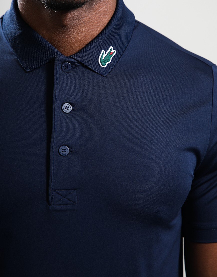 Lacoste UV Protect Golf Polo Shirt Navy Blue