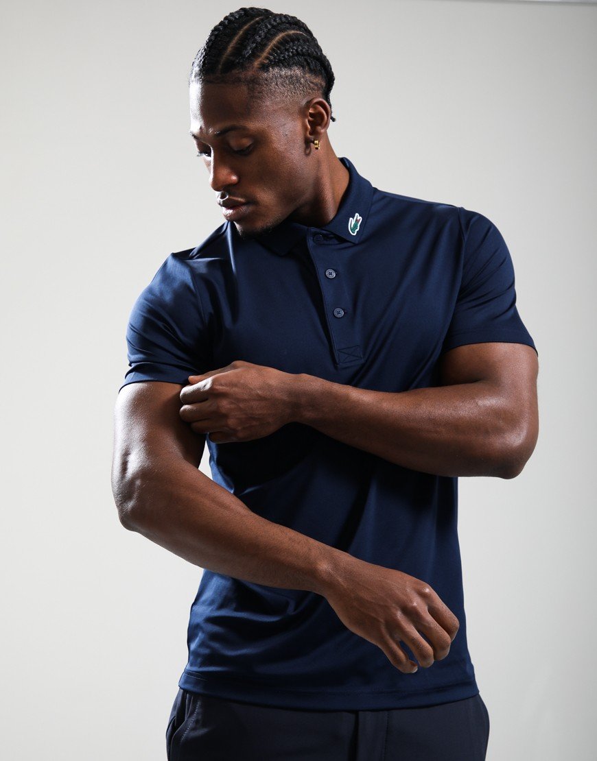 Lacoste UV Protect Golf Polo Shirt Navy Blue