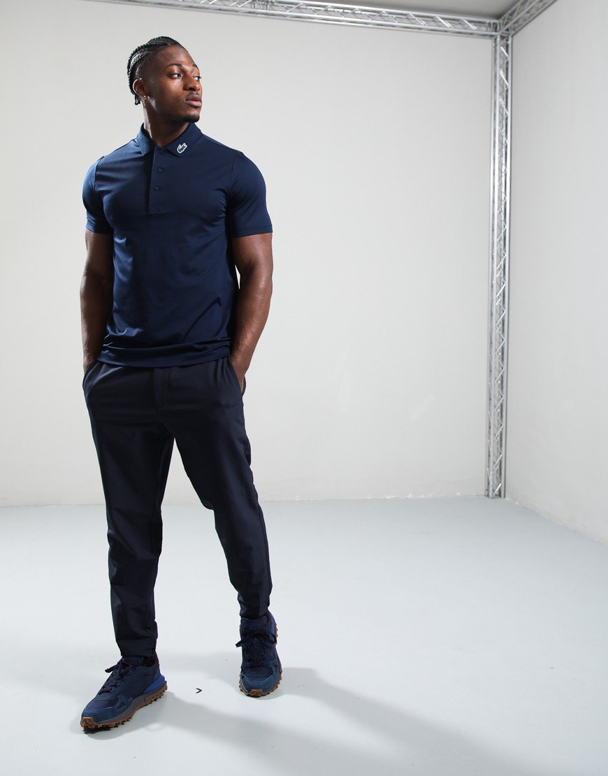 Lacoste UV Protect Golf Polo Shirt Navy Blue