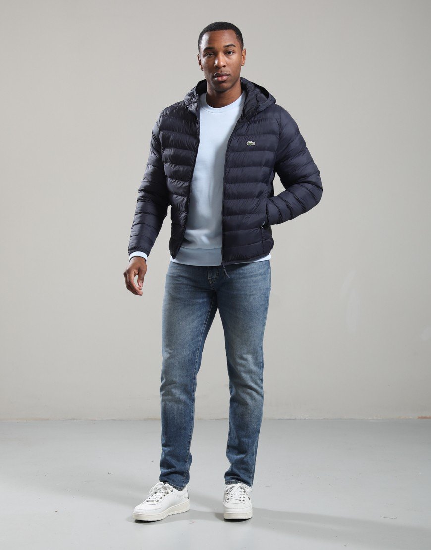 Lacoste Water-Repellent Ripstop Puffer Jacket Abysm