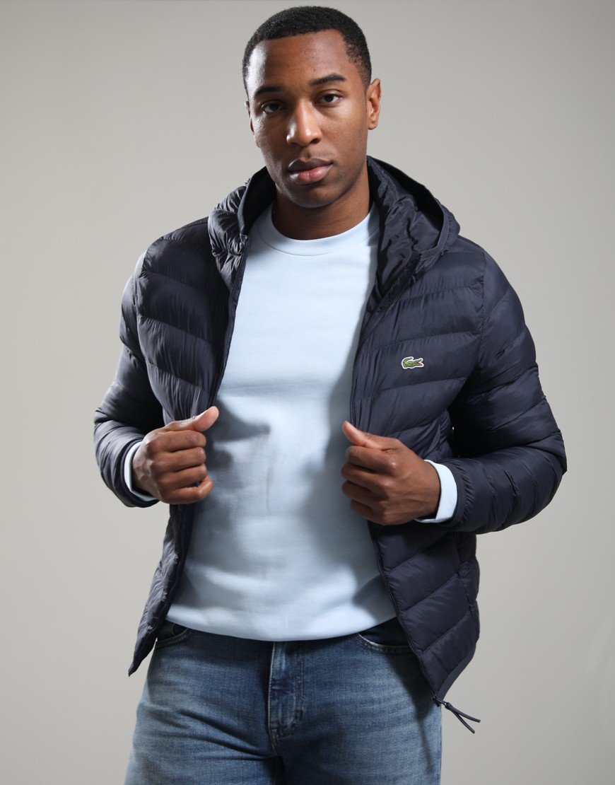 Lacoste Water-Repellent Ripstop Puffer Jacket Abysm