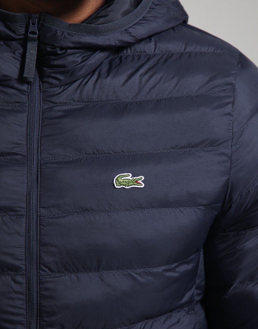 Lacoste Water-Repellent Ripstop Puffer Jacket Abysm
