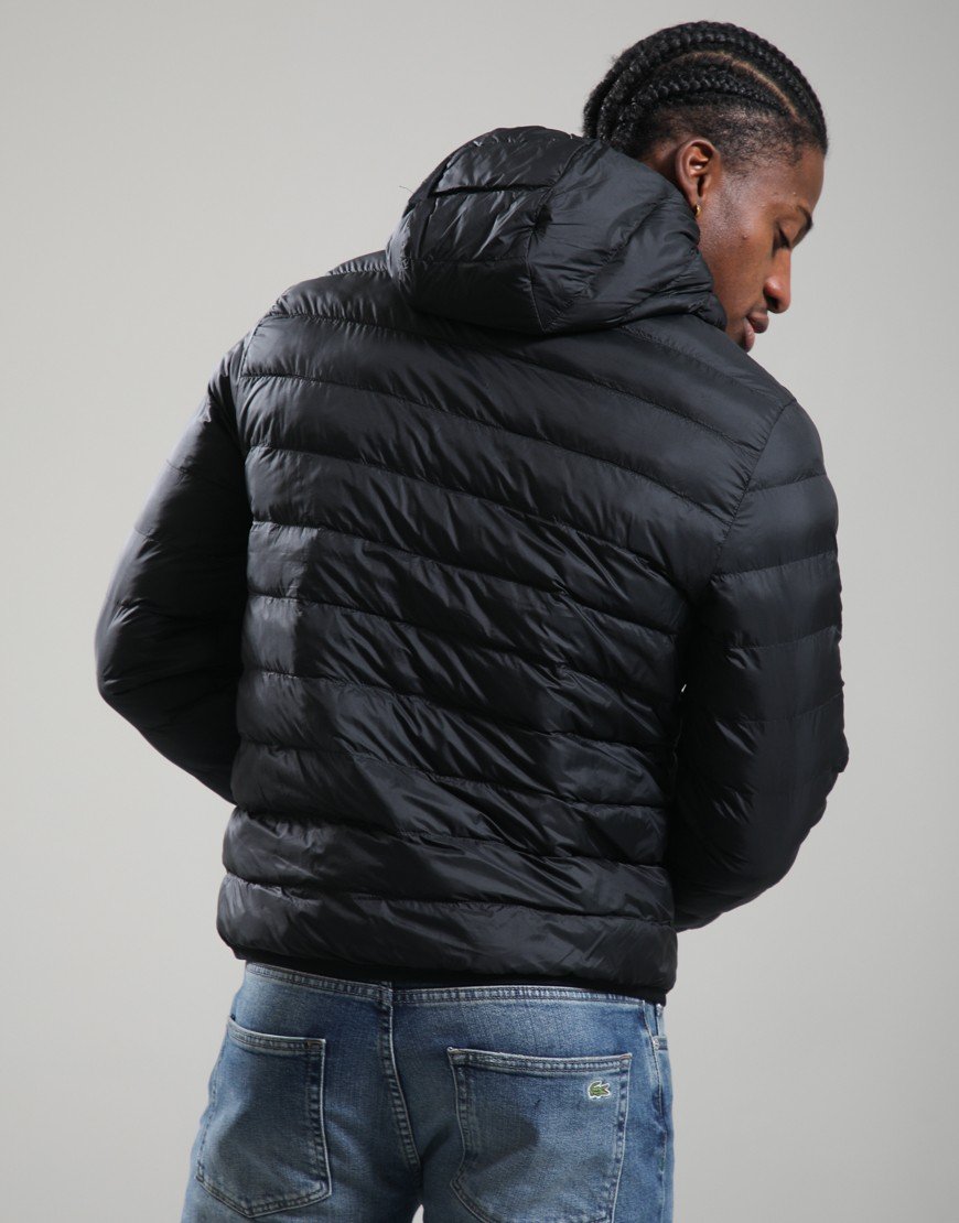 Lacoste Water-Repellent Ripstop Puffer Jacket Black
