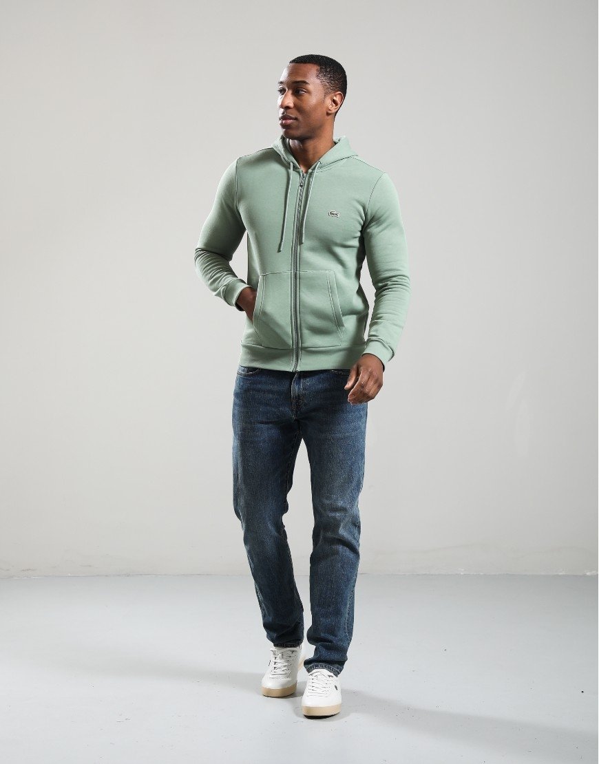 Lacoste Zip Hoodie Green