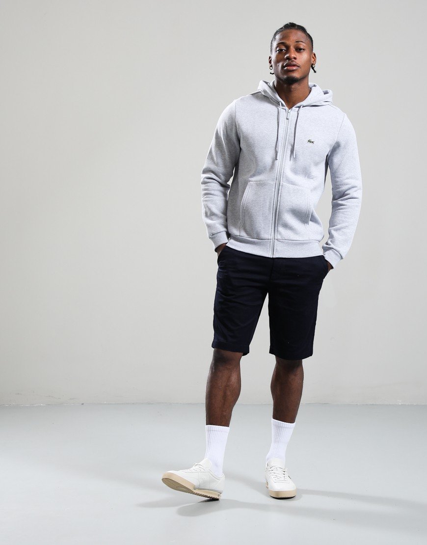Lacoste Zip Hoodie  Silver