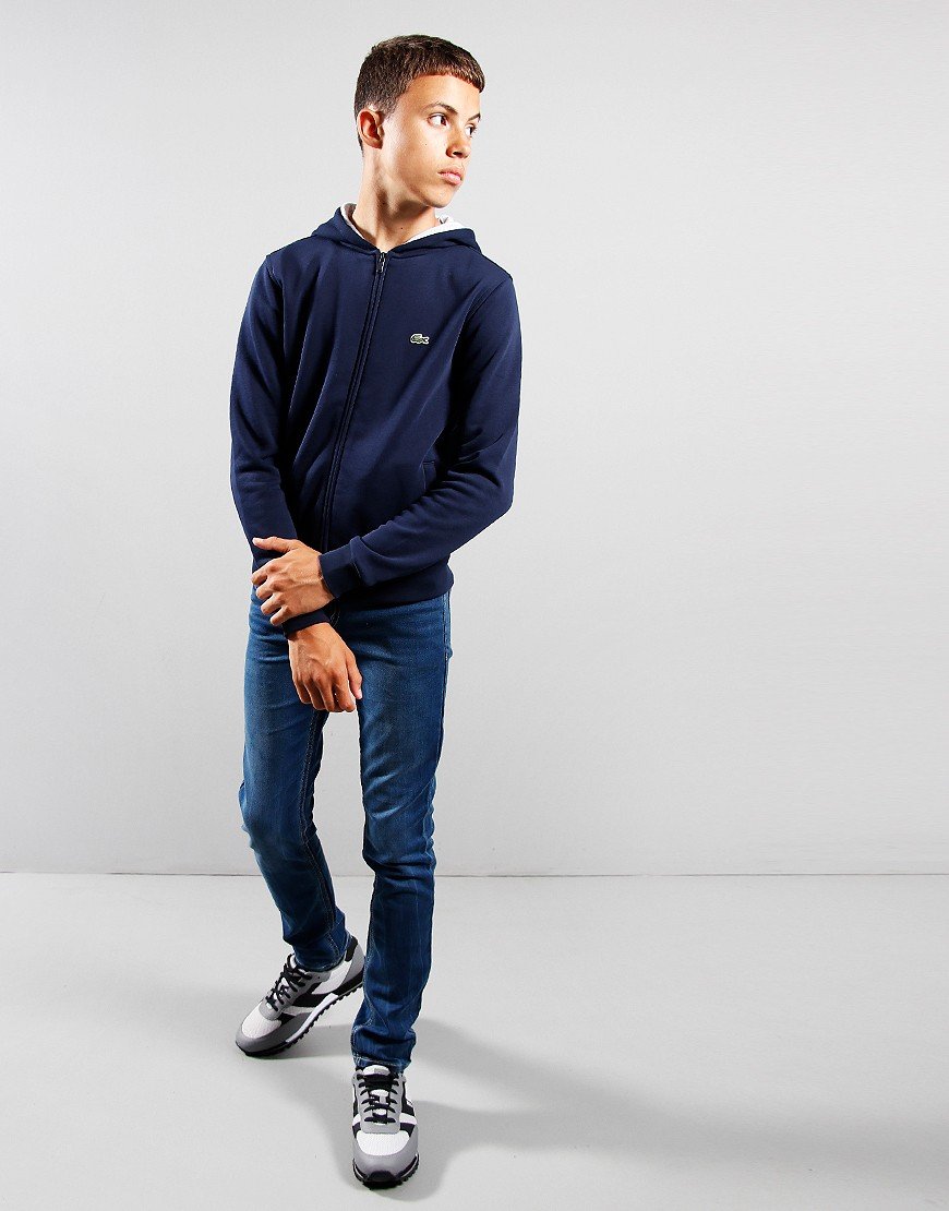Lacoste Kids Zip Through Hoodie Navy 