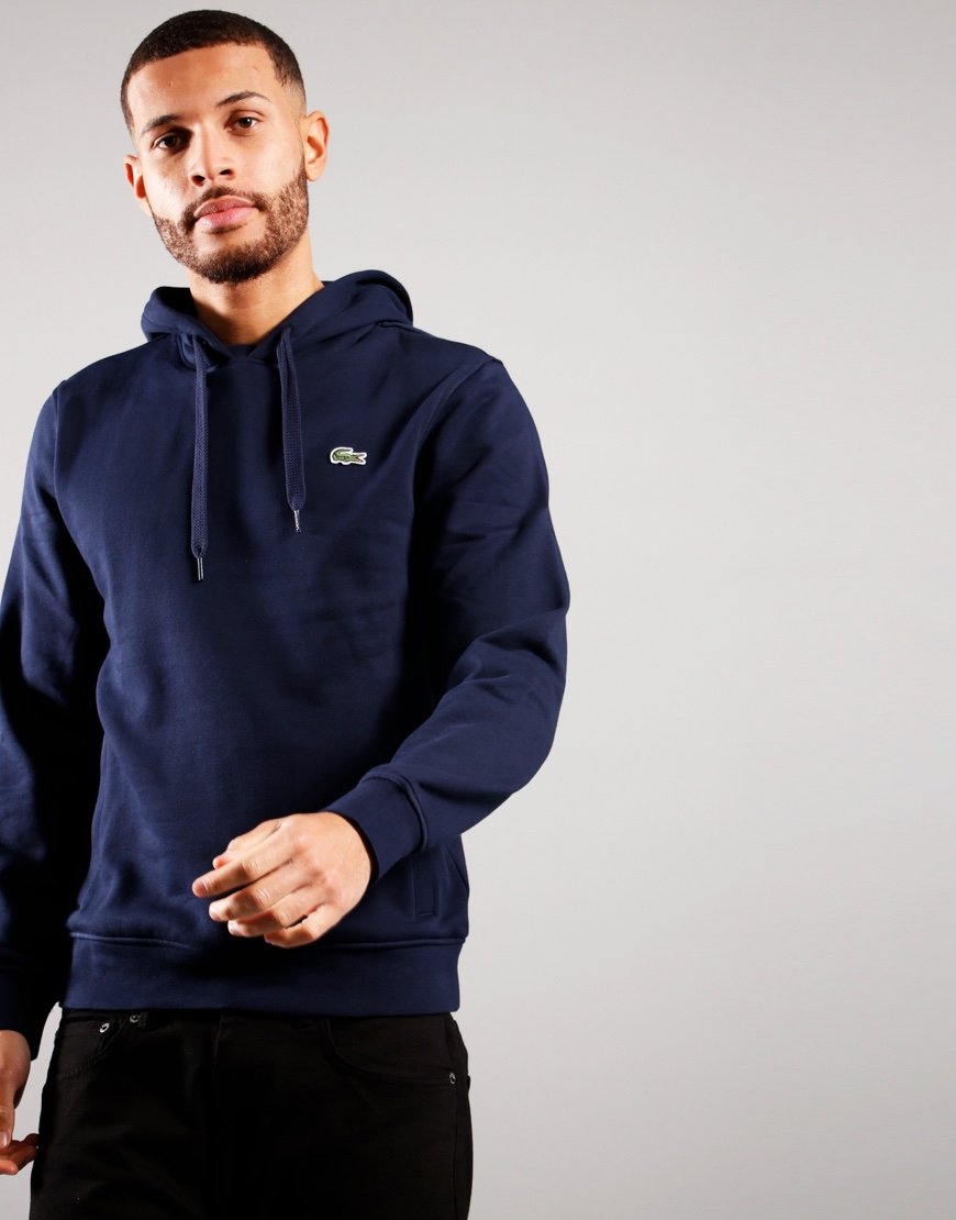 Lacoste Sport Hooded Fleece Navy Terraces Menswear
