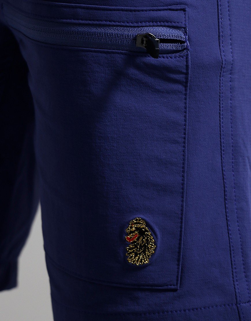 LUKE 1977 Acetate Cargo Shorts Future Dusk