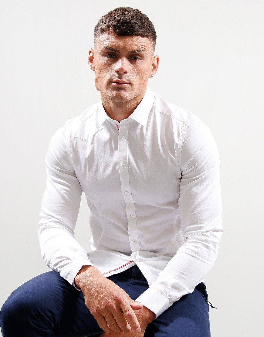 Luke 1977 Butchers Pencil Shirt White
