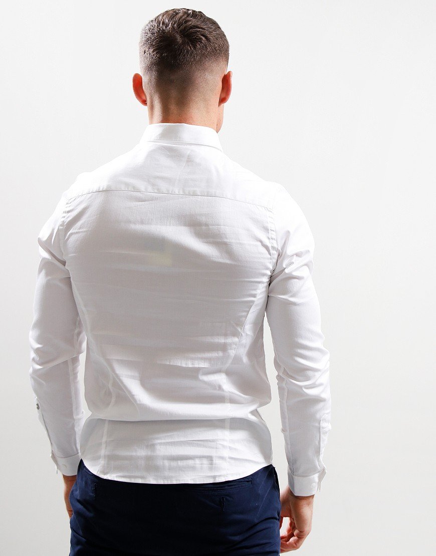 Luke 1977 Butchers Pencil Shirt White
