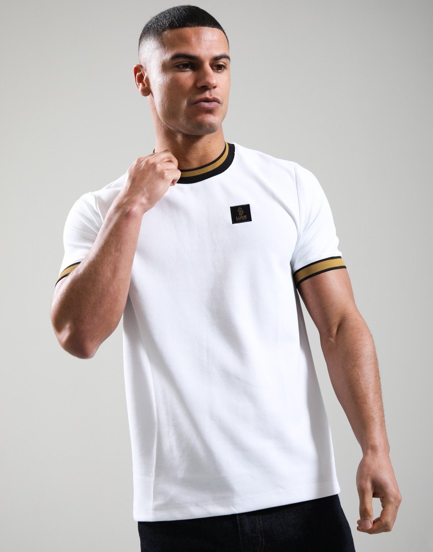 Luke 1977 Coron T-Shirt White Black Gold