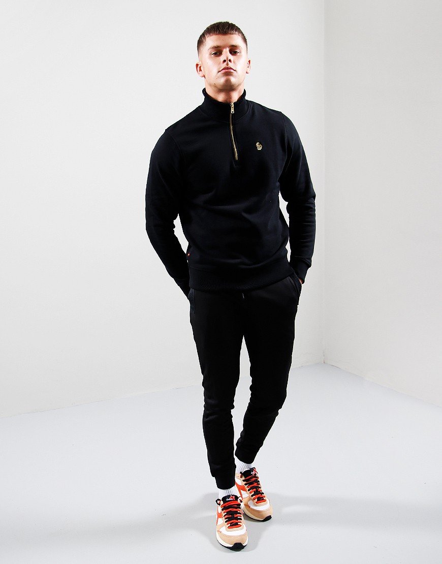 Luke 1977 Higgs Quarter Zip Sweat Black