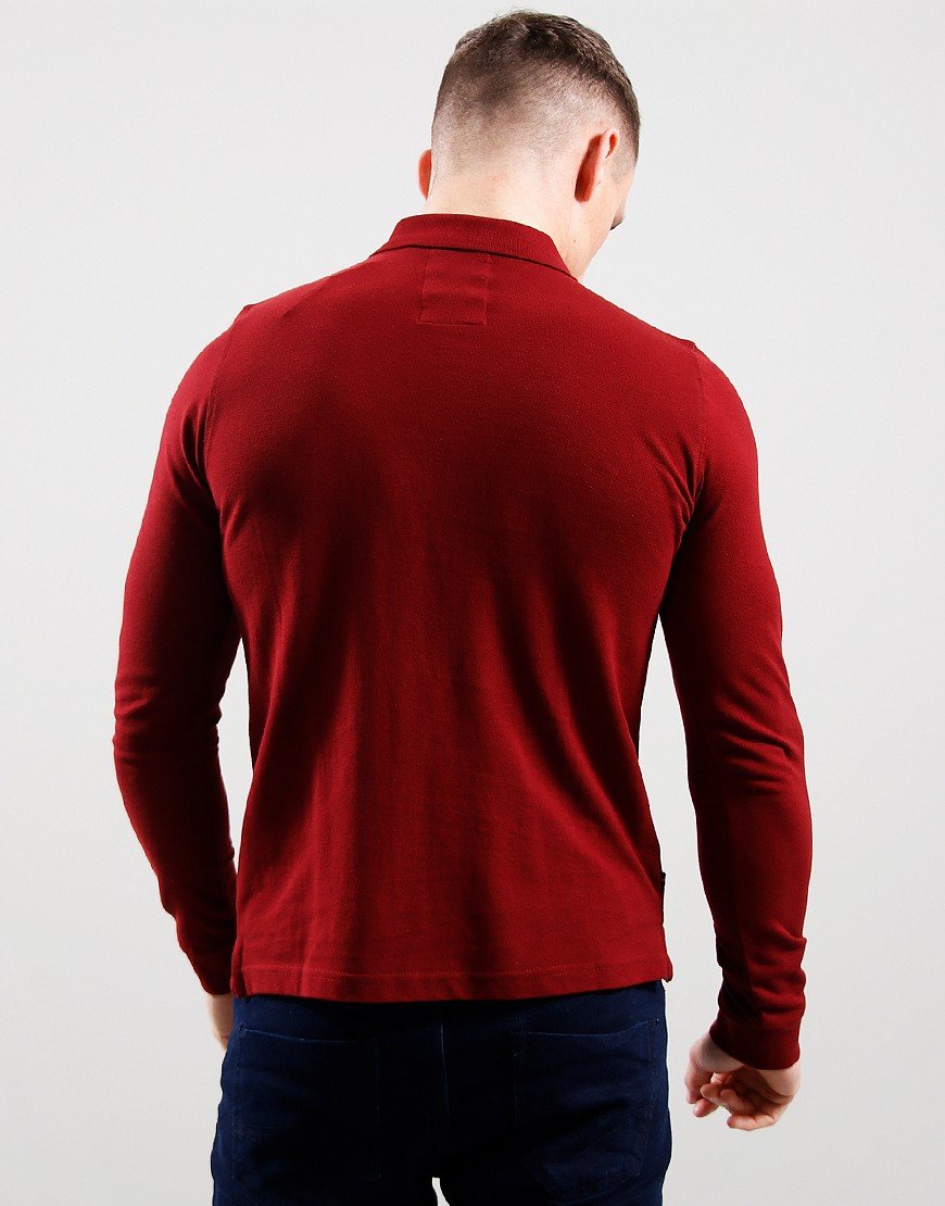 Luke 1977 Williams Long Sleeve Polo Shirt Garnet