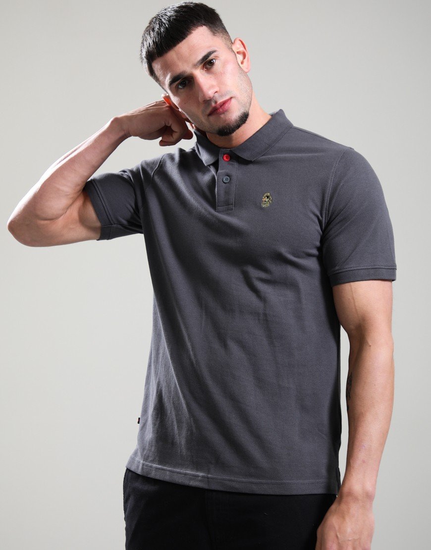 Luke 1977 New Mead Sport Polo Shirt Charcoal