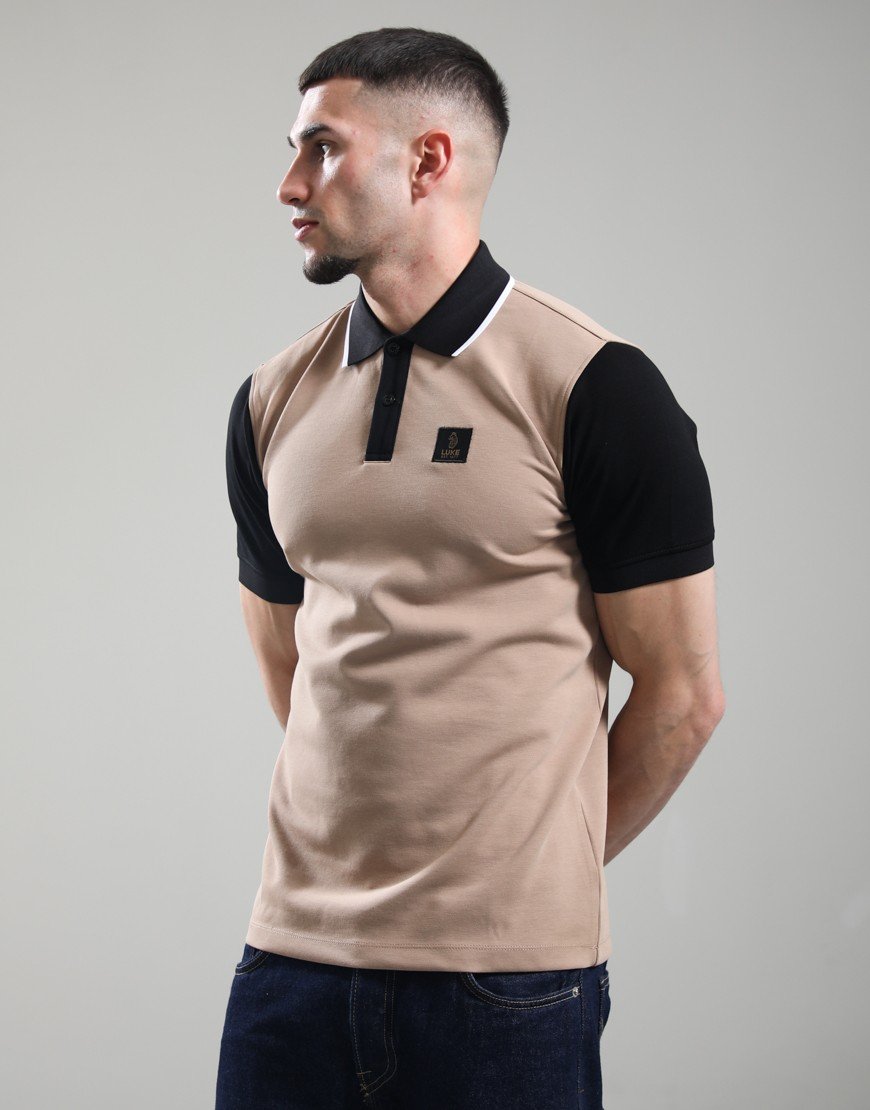 Luke 1977 Saddleworth Polo Shirt Fawn