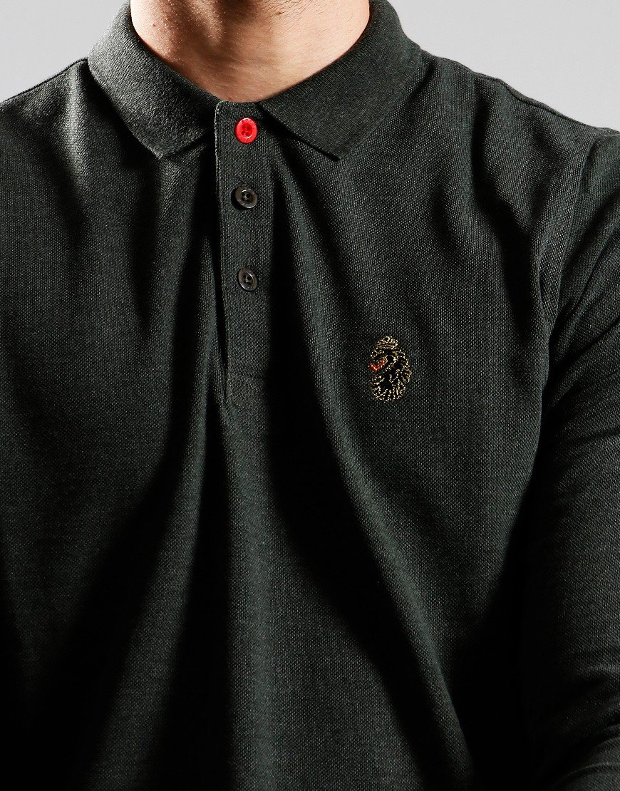 Luke 1977 Williams Long Sleeve Polo Shirt Olive