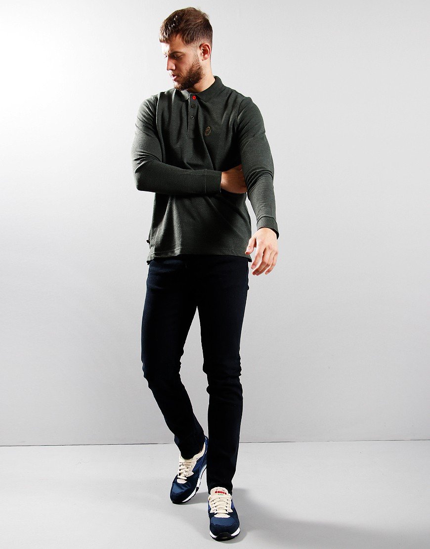 Luke 1977 Williams Long Sleeve Polo Shirt Olive