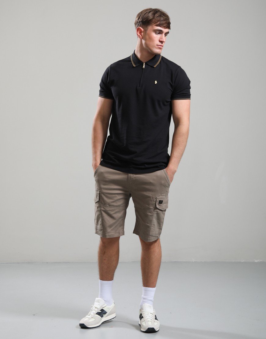 Luke 1977 Texas Tip 2500 Zip Polo Shirt Black