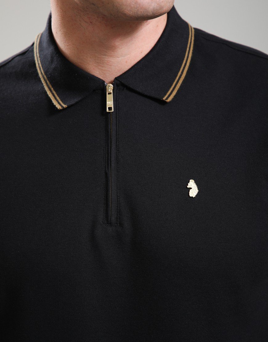 Luke 1977 Texas Tip 2500 Zip Polo Shirt Black