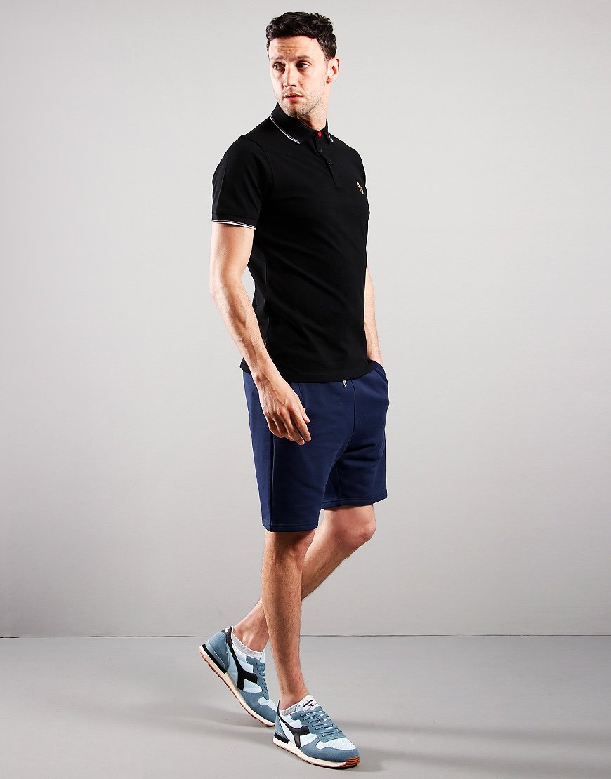 Luke 1977 Tip Off Polo Shirt Black/White/Grey