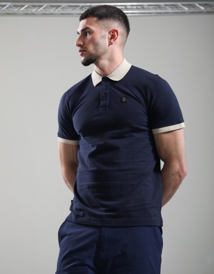 Luke 1977 Williams 2500 Contrast Polo Shirt Dark Navy