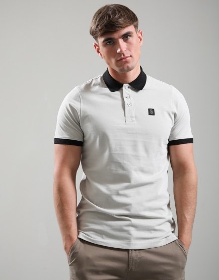 Luke 1977 Williams 2500 Contrast Polo Shirt Ice Grey