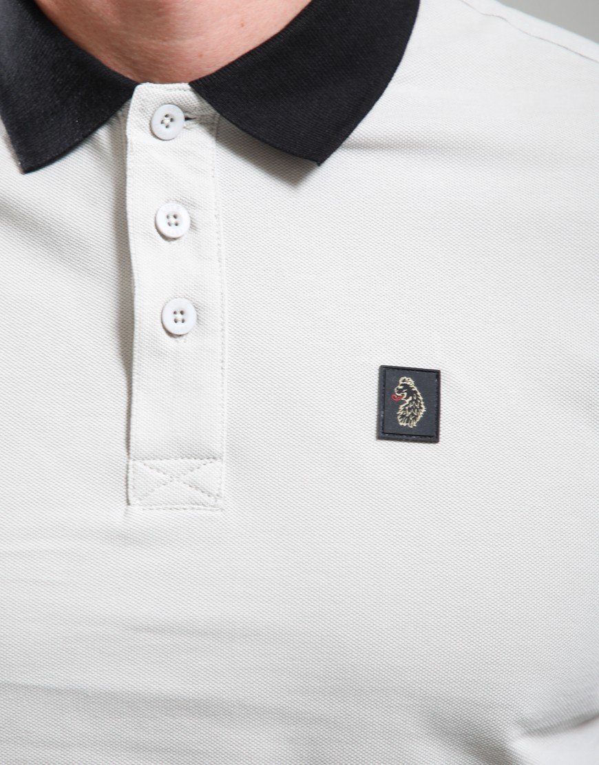 Luke 1977 Williams 2500 Contrast Polo Shirt Ice Grey