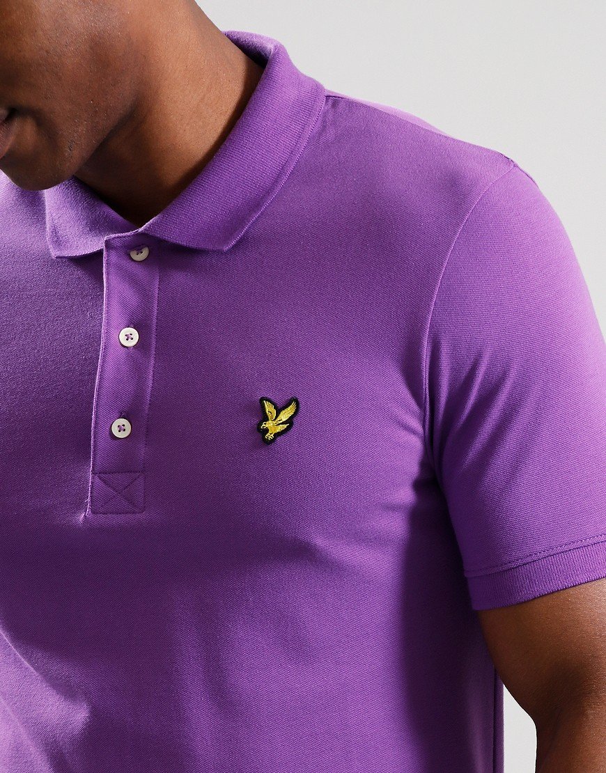 Lyle & Scott Plain Polo Shirt Card Purple