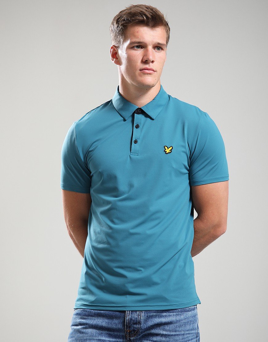 Lyle & Scott Contrast Placket Polo Shirt Albatross/Jet Black