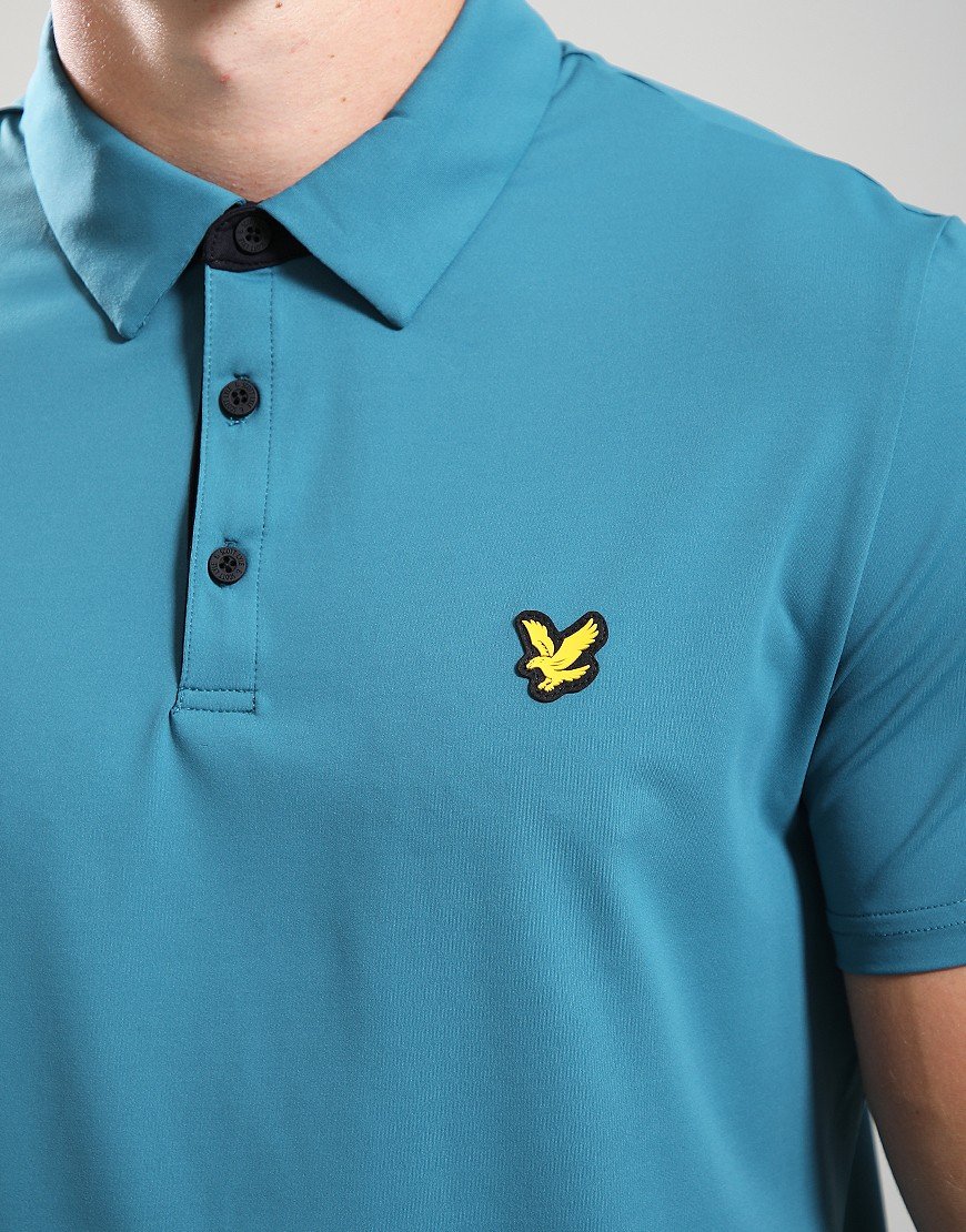 Lyle & Scott Contrast Placket Polo Shirt Albatross/Jet Black