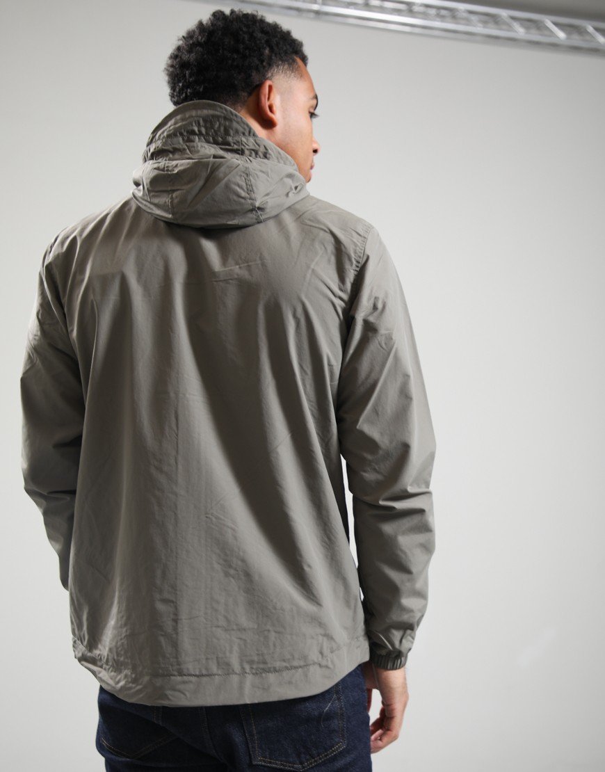 Lyle & Scott Contrast Zip Hooded Jacket Khaki Ash/Jet Black