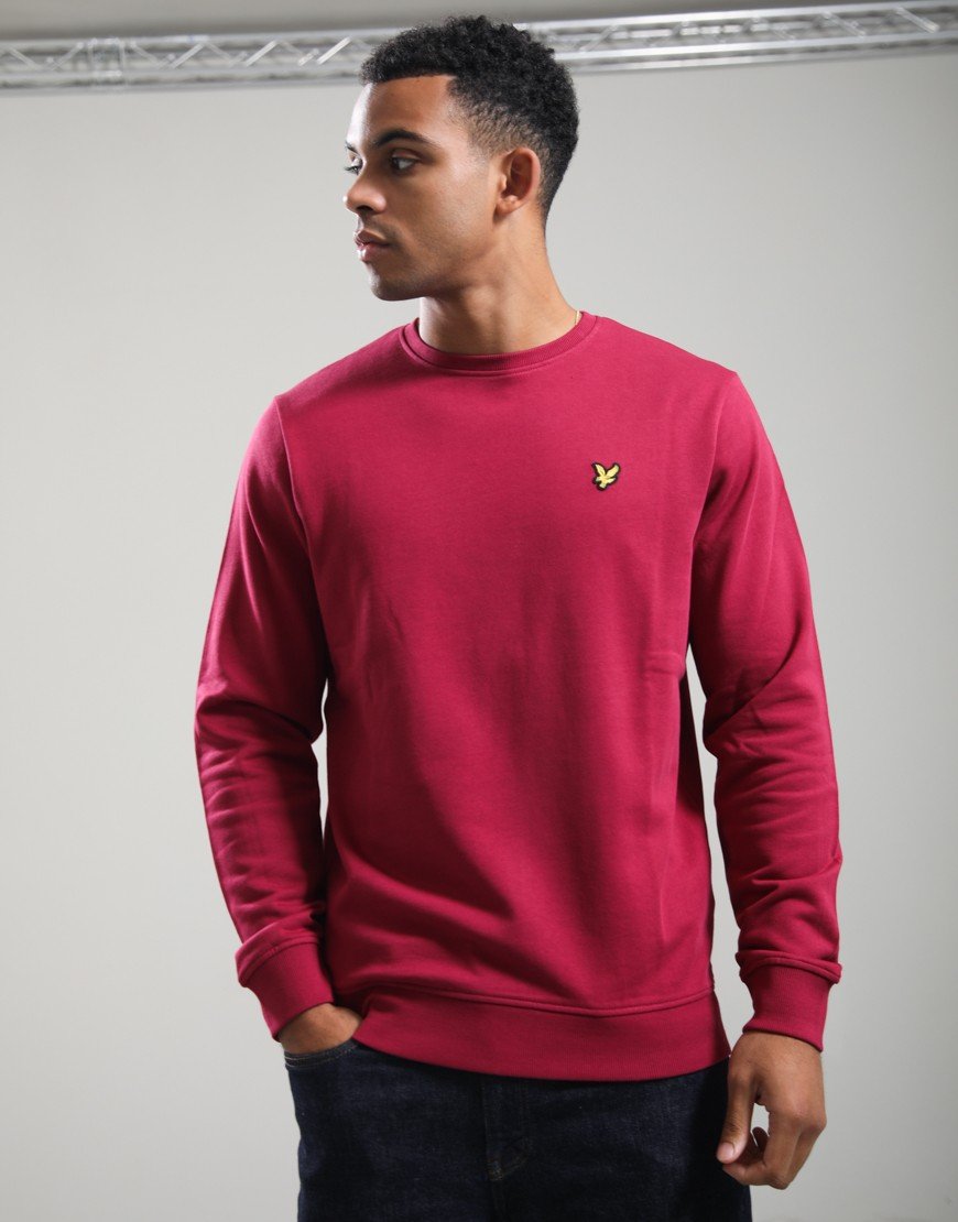 Lyle & Scott Crew Neck Sweat Rich Burgundy