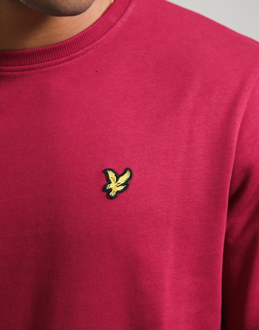 Lyle & Scott Crew Neck Sweat Rich Burgundy