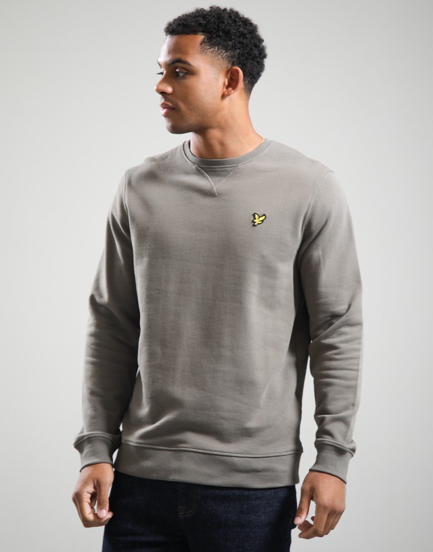 Lyle & Scott Crew Neck Sweat Khaki Ash
