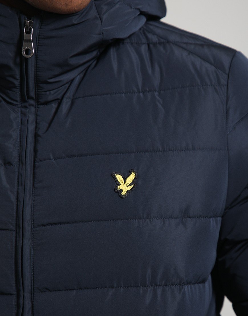 Lyle & Scott Hooded Quilted Jacket Dark Navy