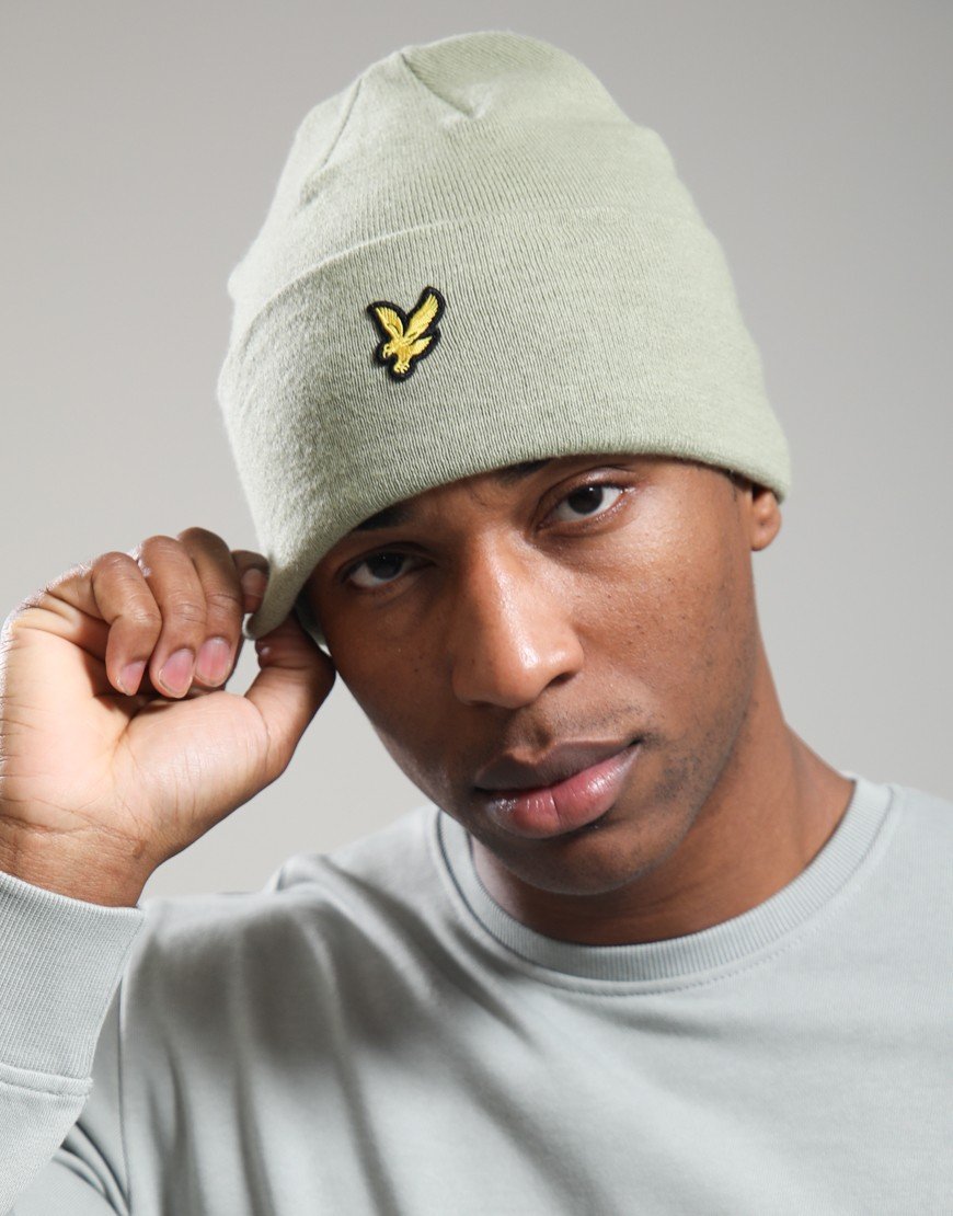 Lyle & Scott Merino Beanie Smoke Olive