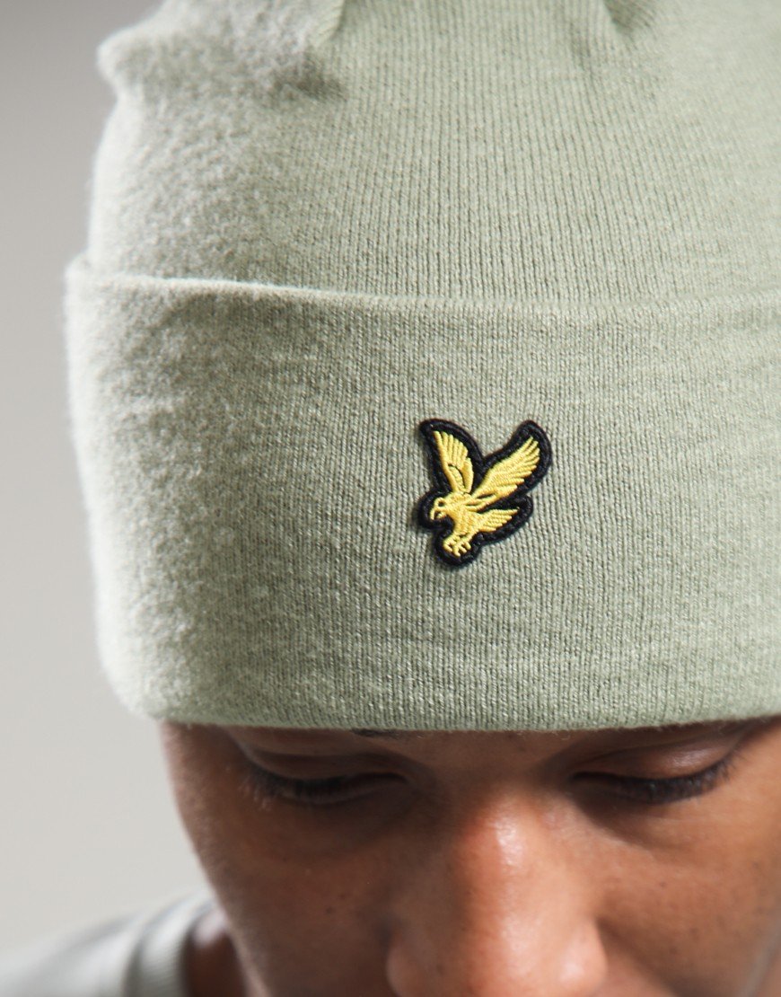 Lyle & Scott Merino Beanie Smoke Olive